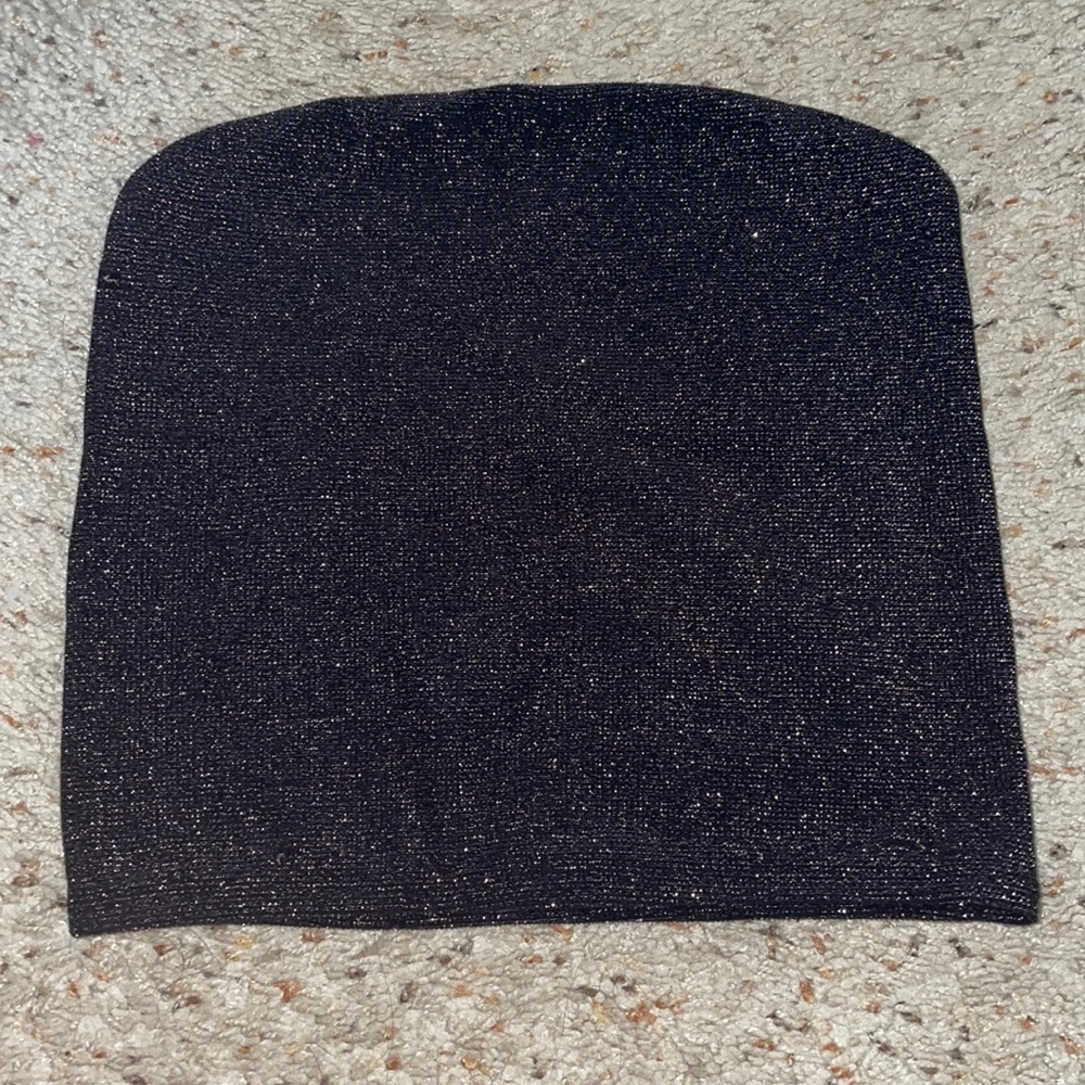 sparkly black cropped tube top